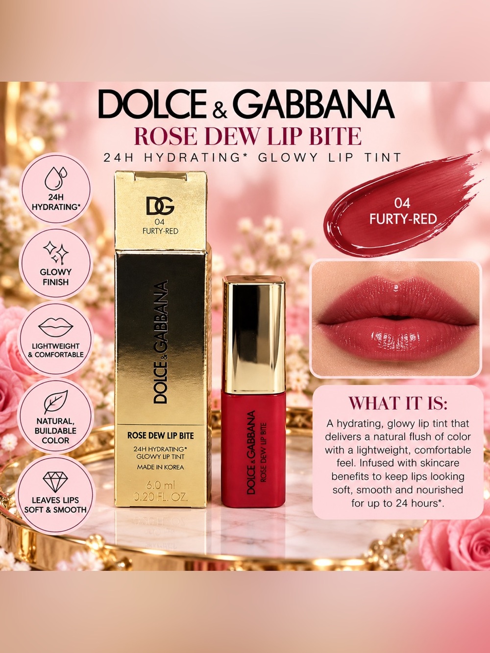 Dolce & Gabbana Red Rose Dew Lip Bite Lip Tint